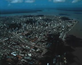 Belem. Veduta earea della cittÃ .De Agostini Picture Library/Pubbliaerfoto