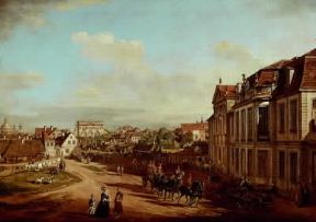 Bernardo Bellotto, detto il Canaletto. Varsavia, Piazza della Porta di Ferro (Varsavia, Museo Nazionale).De Agostini Picture Library/G. Nimatallah