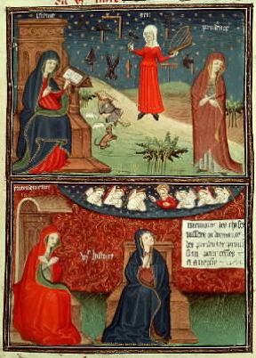 Etica Nicomachea. Miniatura con le virtÃ¹ intellettuali tratta da un manoscritto dell'Etica Nicomachea (sec. XV; Chantilly, MusÃ©e CondÃ©).De Agostini Picture Library/M. Seemuller