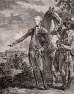 Marie-Joseph-Paul de Motier, marchese di Lafayette in una stampa del 1781 (Blerancourt, Castello).De Agostini Picture Library/M. Seemuller