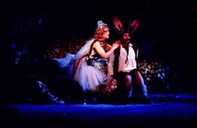 William Shakespeare . Sogno di una notte d'estate al Teatro Broadway nel 1980.De Agostini Picture Library/L. Fabbri