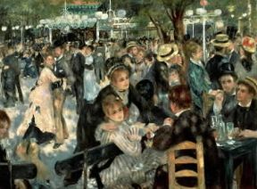 Ballo. Le Moulin de la Galette di P. A. Renoir (1876; Parigi, MusÃ©e d'Orsay).De Agostini Picture Library / G. Dagli Orti