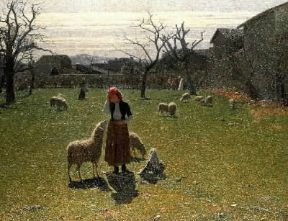 Divisionismo . Speranze deluse di G. Pellizza da Volpedo (1894; Como, Collezione Privata).Como, Collezione privata