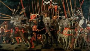 Paolo Uccello . Battaglia di S. Romano (ca. 1456; Parigi, Louvre).De Agostini Picture Library/G. Dagli Orti