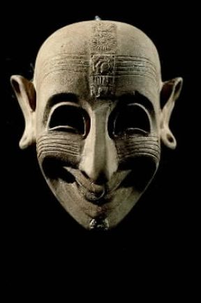 Punico. Maschera grottesca in terracotta da San Sperate, sec. VI a. C. (Cagliari, Museo Archeologico).De Agostini Picture Library/C. Bevilacqua