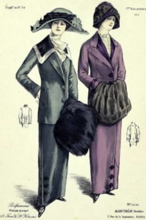 Manicotto. L'accessorio dell'abbigliamento femminile in una rivista parigina del 1911 (Milano, Civica Raccolta Stampe A. Bertarelli).Milano, Civica raccolta Stampe A. Bertarelli