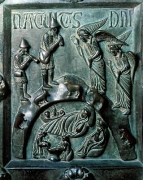 Bonanno . NativitÃ , formella della porta di S. Ranieri nel transetto del duomo di Pisa.De Agostini Picture Library