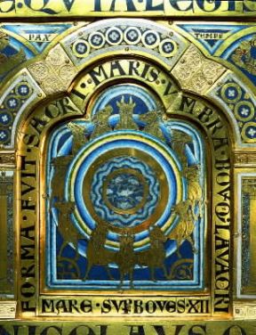 Fiammingo. La creazione del mare e degli animali, particolare di una pala smaltata opera di Nicolas de Verdun (1181; Klosterneuburg, Monastero).De Agostini Picture Library/G. Dagli Orti