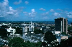 Alagoas. Veduta di MaceiÃ³ con la chiesa del Rosario.De Agostini Picture Library/S. Gutierrez