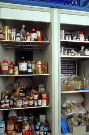 Farmaco. Prodotti farmaceutici conservati in frigoriero a temperature differenziate.De Agostini Picture Library/G. Cigolini