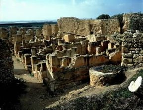 Fenici. Resti di abitazioni fenio-puniche sulla collina di Byrsa a Cartagine.De Agostini Picture Library/G. Dagli Orti