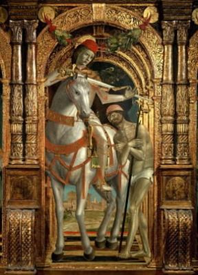 Martino I. Particolare della Pala di San Martino di B. Butinone e B. Zenale (Treviglio, Collegiale di San Martino).De Agostini Picture Library/G. Dagli Orti