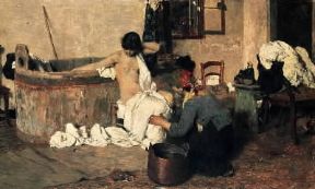 Giacomo Favretto. Dopo il bagno (Roma, Galleria Nazionale d'Arte Moderna).De Agostini Picture Library/M. Carrieri