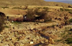Giordania. Accampamento nomade nella valle del Giordano.De Agostini Picture Library / C. Sappa