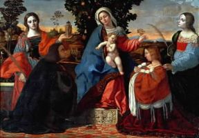 Iacopo Negretti detto Palma il Vecchio .Sacra Conversazione (Roma, Galleria Borghese). De Agostini Picture Library/M. Carrieri