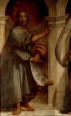 Isaia . Il profeta ebraico nel particolare di un affresco della Cappella di S. Anna nella chiesa dei Francescani a Cortemaggiore.De Agostini Picture Library/A. De Gregorio