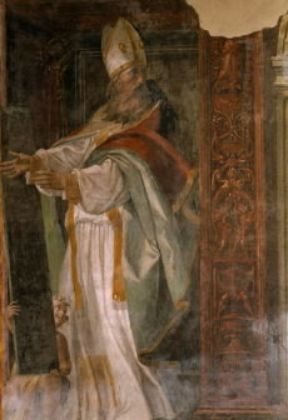 Michelangelo Anselmi. Particolare di I Dotttori della Chiesa (Busseto, chiesa di S. Bartolomeo).De Agostini Picture Library/A. De Gregorio