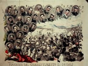 Dogali . Un momento della battaglia di Dogali in una stampa dell'epoca (Milano, Civica Raccolta Stampe A. Bertarelli).Milano, Bertarelli