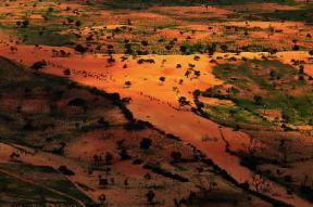 Mali. Veduta aerea dei pascoli nei pressi di Tireli.De Agostini Picture Library/L. Romano