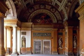 Mantova. Scorcio del cortile del Palazzo del Te.De Agostini Picture Library