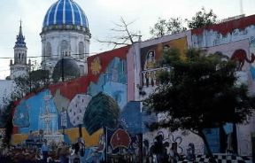Argentina. Murales della Casa della Cultura di ParanÃ .De Agostini Picture Library/M. Nascimento