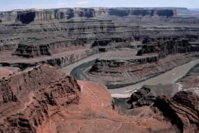 America. Veduta dal Dead Horse Point nel Utha-Canyon and National Park.De Agostini Picture Library/M. Abate