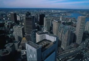 Boston. Veduta aerea della metropoli statunitense.De Agostini Picture Library/M. Borchi