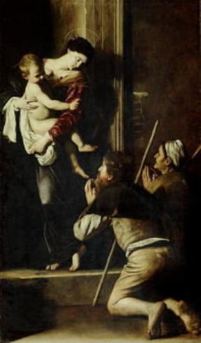 Michelangelo Merisi, detto il Caravaggio . Madonna di Loreto (Roma, S. Agostino).De Agostini Picture Library/G. Nimatallah