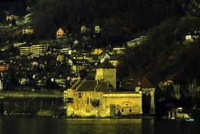 Chillon. Il castello edificato in etÃ  carolingia.De Agostini Picture Library/G. P. Cavallero