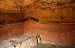 Veio. Interno della tomba etrusca delle Anatre.De Agostini Picture Library/S. Vannini