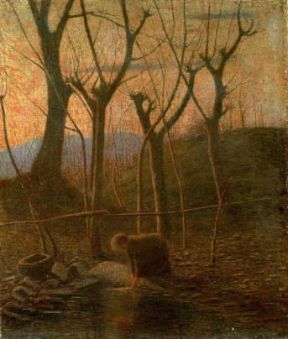 Vittore Grubicy de Dragon. Alla sorgente tiepida (Milano, Galleria d'Arte Moderna).De Agostini Picture Library / G. Cigolini