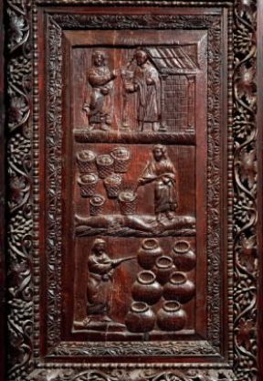 Arte paleocristiana . La porta lignea della basilica di S. Sabina a Roma (sec. V).De Agostini Picture Library/G. Nimatallah