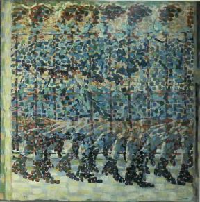 Futurismo. Bambina che corre sul balcone di Giacomo Balla (Milano, Galleria d'Arte Moderna).De Agostini Picture Library/M. E. Smith