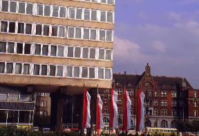 Katowice. Una veduta di piazza Rynek.De Agostini Picture Library/G. P. Cavallero