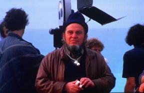 Marco Ferreri durante le riprese di I love you (1986).De Agostini Picture Library