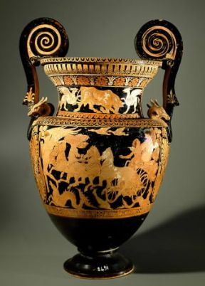 Pittore dell'Aurora. Cratere su cui sono raffigurati Aurora e Cefalo (Roma, Museo Nazionale di Villa Giulia).De Agostini Picture Library / G. Nimatallah