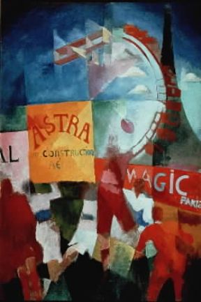 Robert Delaunay . L'equipe de Cardiff (1912-13; Endhoven, Van Abbemuseum).Endhoven Museo