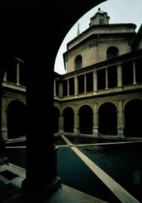 Donato di Pascuccio d'Antonio detto Bramante . Scorcio del chiostro di S. Maria della Pace a Roma.De Agostini Picture Library/G. Nimatallah