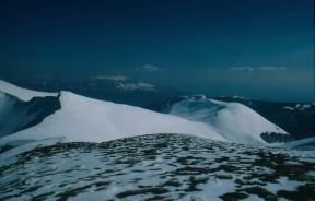 Appennino. Veduta delle cime innevate del Terminillo.De Agostini Picture Library/S. Vannini