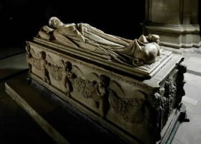 Toscana. La tomba di Ilaria del Carretto nel duomo di Lucca di Iacopo della Quercia.De Agostini Picture Library/G. Nimatallah