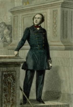 Alexandre-Auguste Ledru, detto Ledru Rollin in una stampa dell'epoca (Parigi, BibliothÃ¨que des Arts DÃ©coratifs).De Agostini Picture Library/G. Dagli Orti