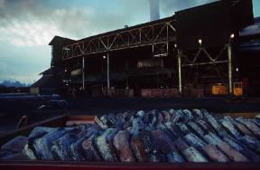 CÃ²ngo. Una fonderia di rame nei pressi di Lubumbashi.De Agostini Picture Library/S. Vannini