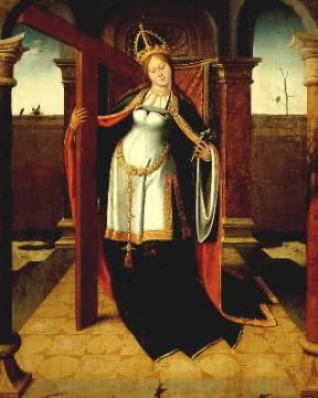 Elena . L'imperatrice e la vera croce del supplizio di GesÃ¹ in una pittura francese su legno del sec. XV.De Agostini Picture Library/G. Dagli Orti