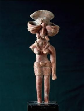Pakistan . Una figurina in terracotta proveniente dalla stazione archeologica di Mohenjo-Daro (Nuova Delhi, Museo Nazionale).De Agostini Picture Library/G. Nimatallah