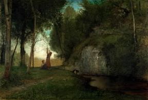 Antonio Fontanesi. La quiete, 1860 (Torino, Galleria Civica d'Arte Moderna).De Agostini Picture Library/U. Marzani