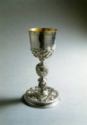 Argento. Un calice d'argento del 1637 di Cosimo Merlini (Luco di Mugello, chiesa di S.Pietro).De Agostini Picture Library/G. Nimatallah