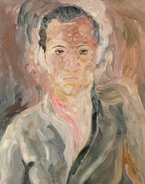 Italia . Alberto Moravia in un dipinto di Carlo Levi (1932; Roma, Fondazione Levi).De Agostini Picture Library/U. Marzani