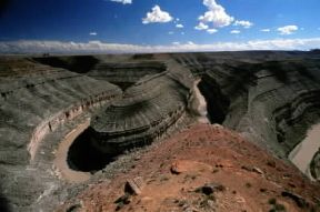 America. Veduta di Goosenecks nello Stato dell'Utah.De Agostini Picture Library/P. Viola
