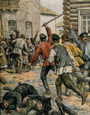 Antisemitismo. Episodio di antisemitismo in Russia (Beltrame; La Domenica del Corriere,1903).De Agostini Picture Library/A. Dagli Orti