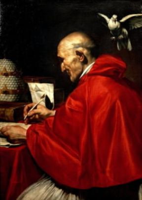Gregorio I , papa, in un dipinto di Carlo Saraceni (Roma, Palazzo Barberini).De Agostini Picture Library / G. Dagli Orti